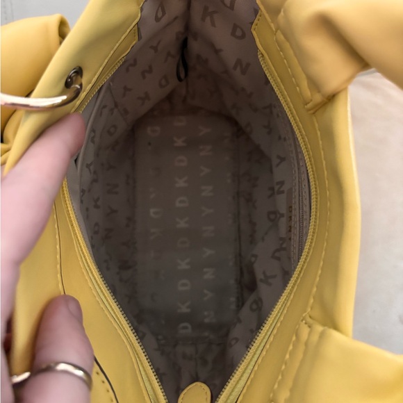 DKNY Yellow Leather Small Tote Bag